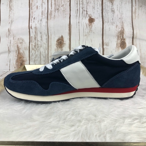 NEW Polo Ralph Lauren Train 90 Navy Sneakers - Picture 2 of 12